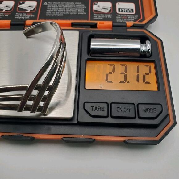 Vintage Taxco Sterling Silver 925 Cuff Bracelet Signed Made In Mexico - Picture 10 of 10